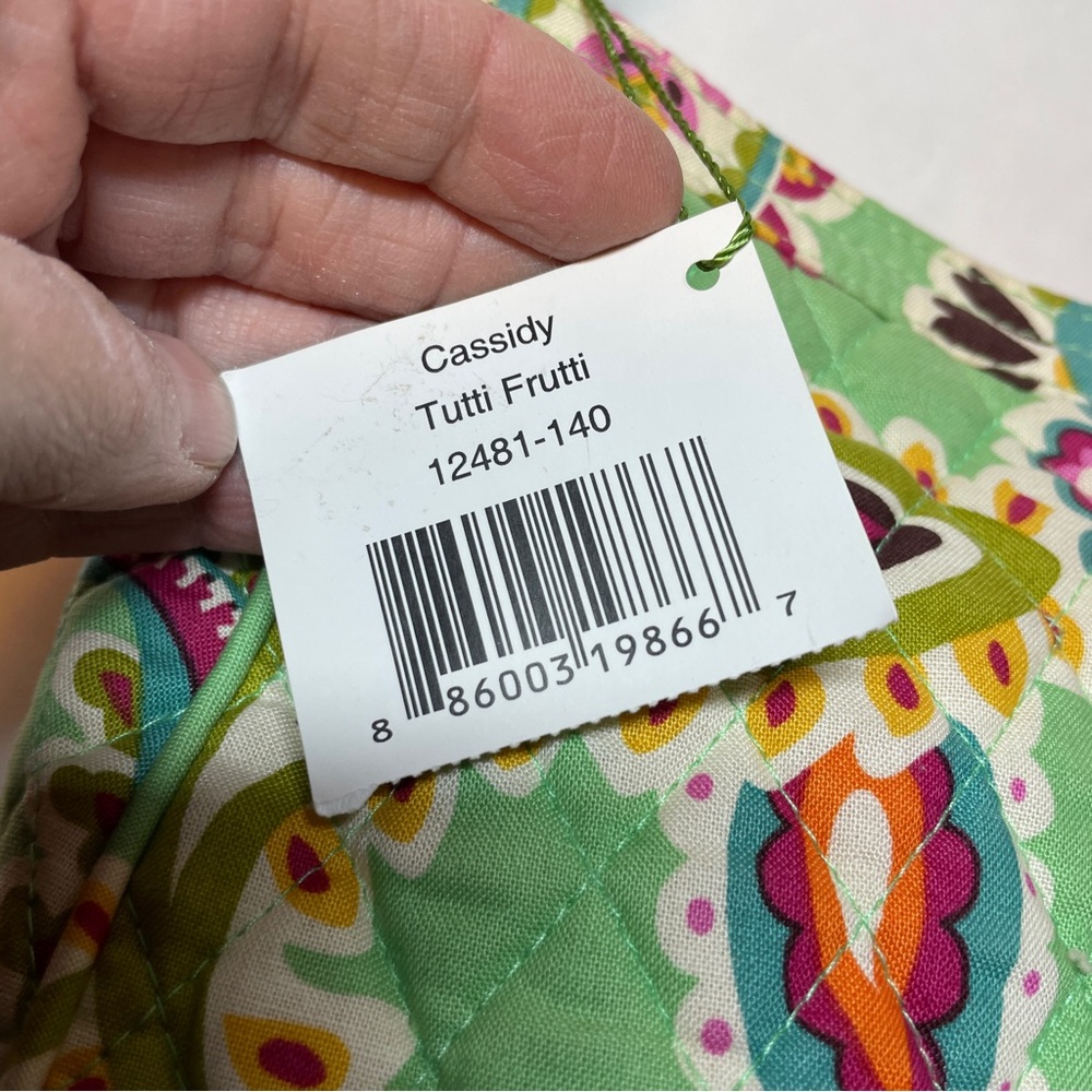 NWT Vera Bradley Tutti Frutti Glenna Satchel Bag Purse Retired, Floral, Lime - Picture 3 of 5